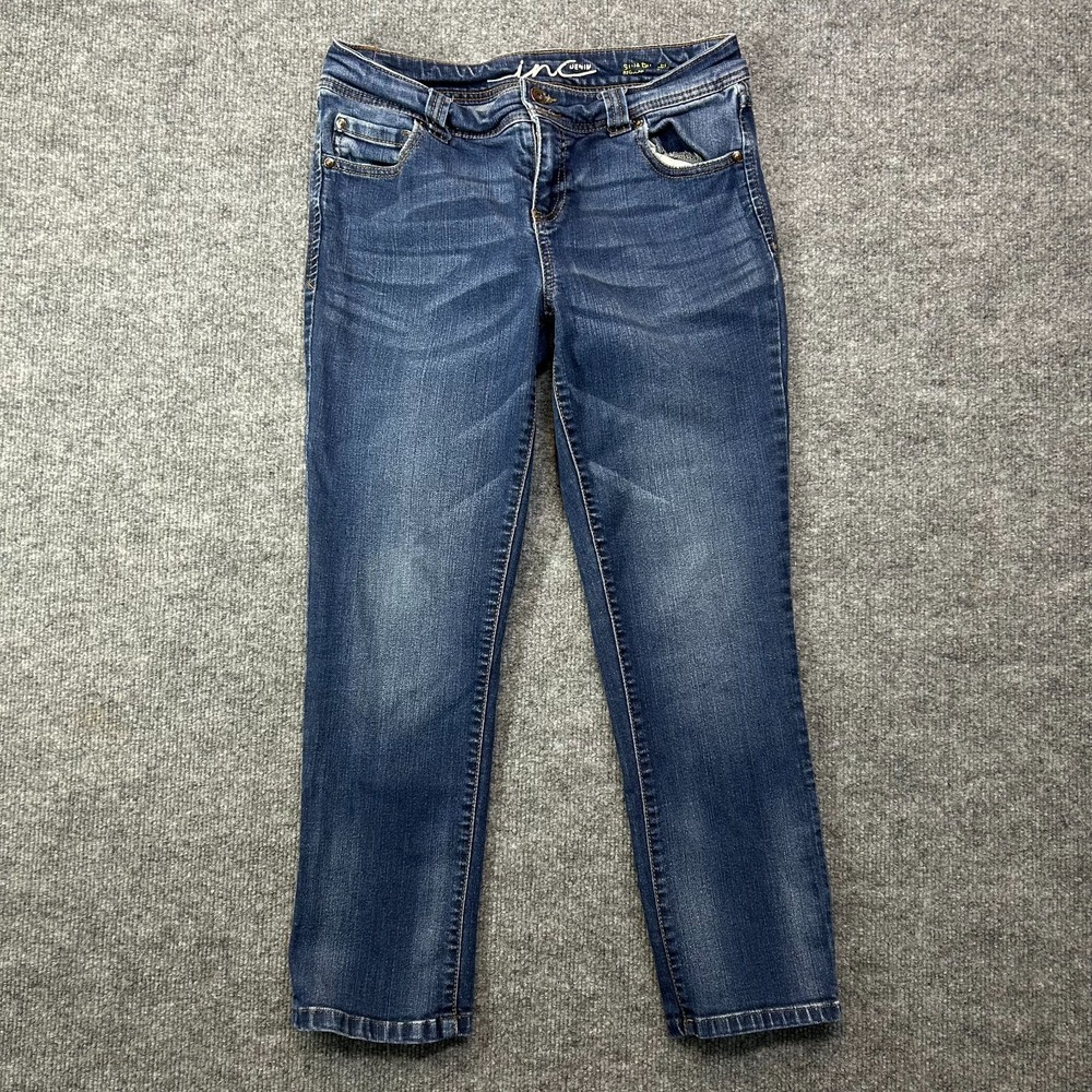INC Denim Straight Leg Jeans Women's 6P Blue Denim Pockets Classic - 30X24